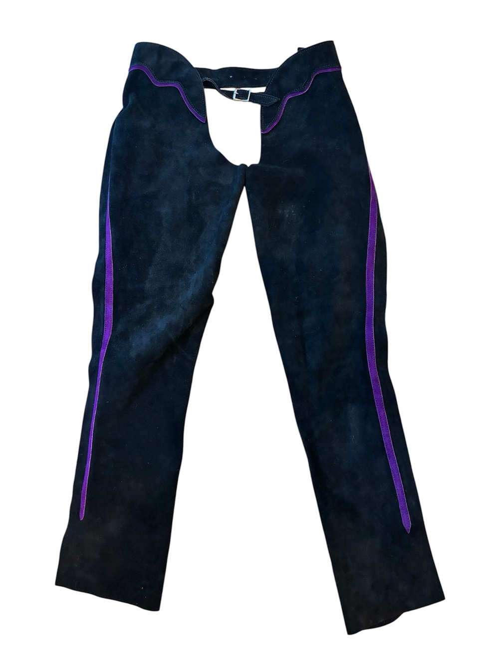 Whitman Suede Chaps Unisex Black Purple Size Medium